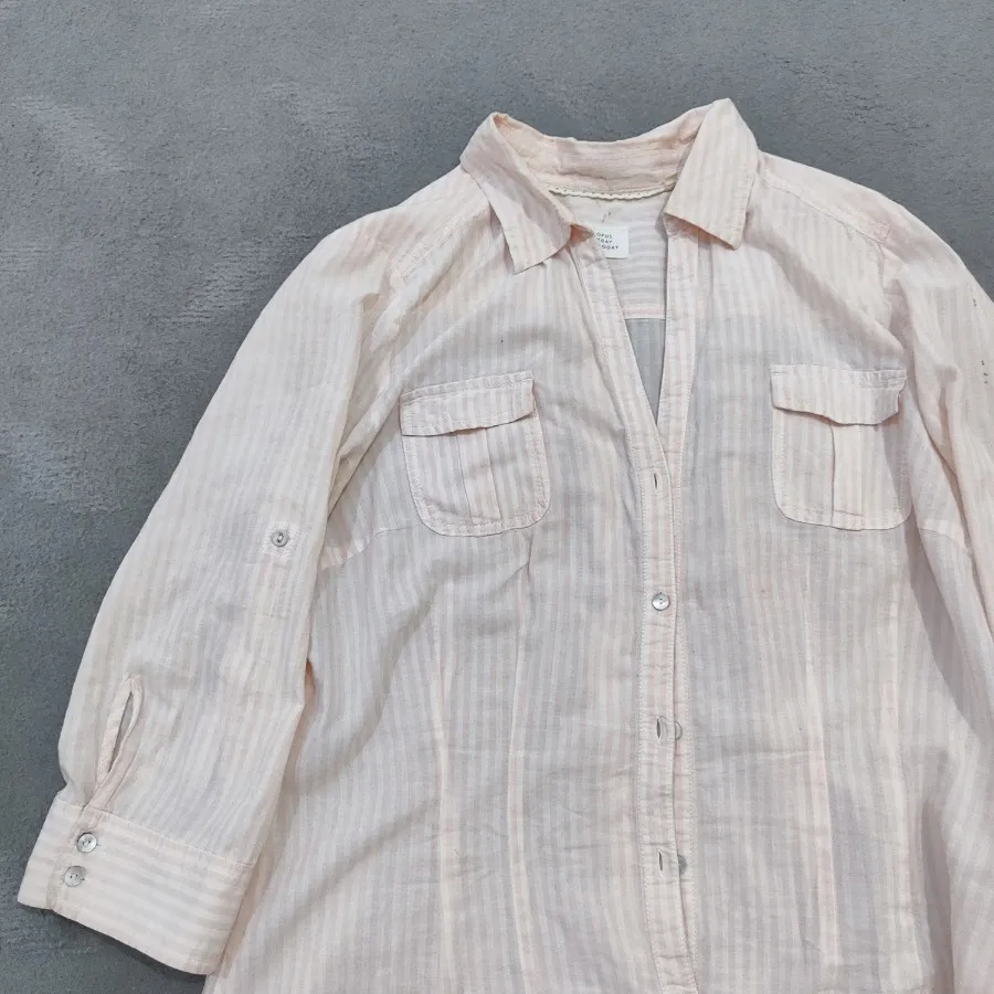 شومیز راه راه جلو باز