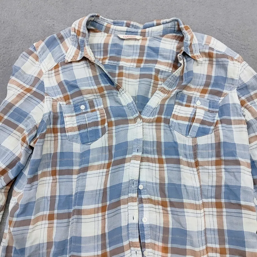 شومیز چهارخونه کوتاه