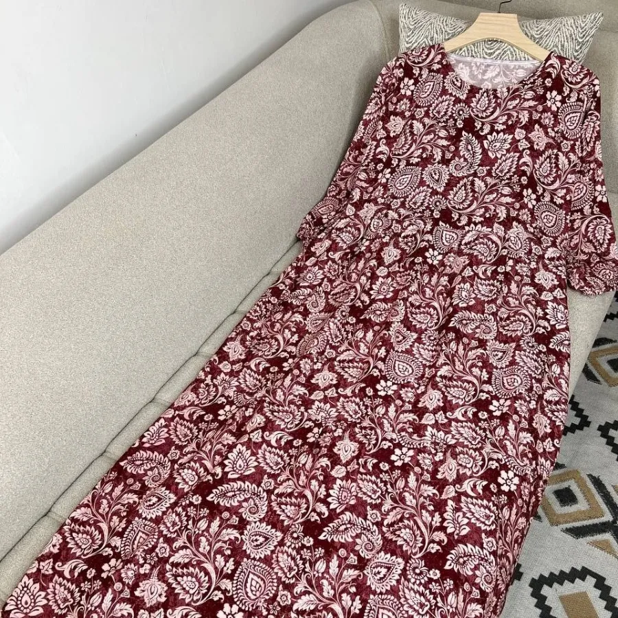 پیراهن کرپ خنک فلور