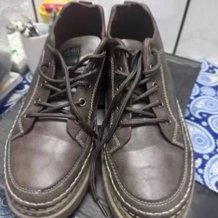 کفش چرم قهوه ای