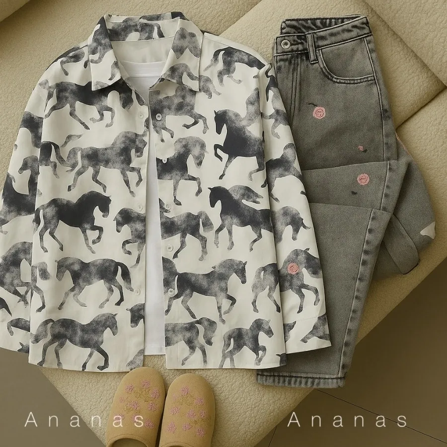 شومیز مانتویی horse