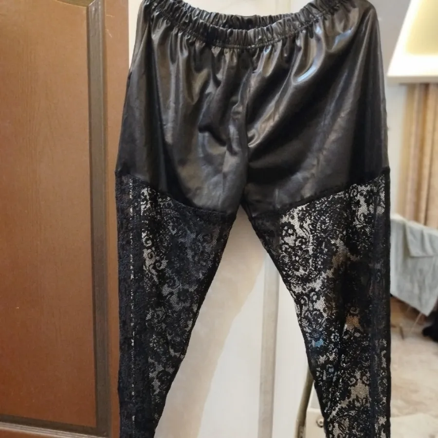 شلوار سکسی چرم و گیپور