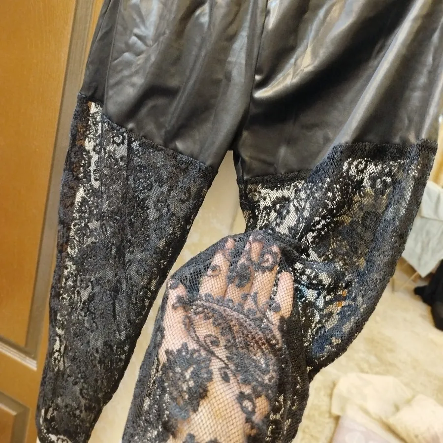 شلوار سکسی چرم و گیپور