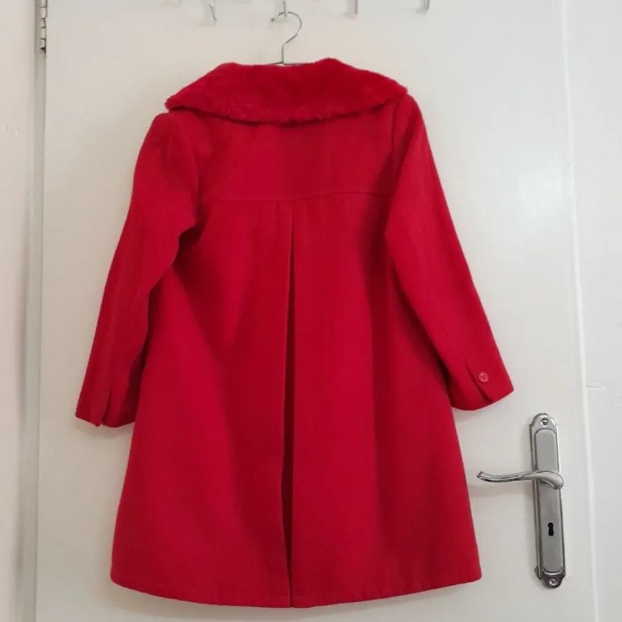 پالتوی قرمز دخترانه مجلسی