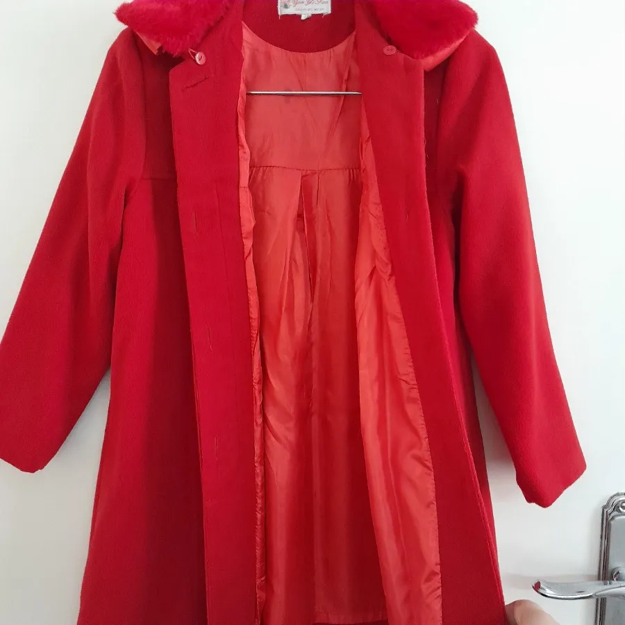 پالتوی قرمز دخترانه مجلسی