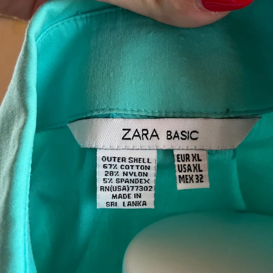 شومیز آبی فیروزه‌ای