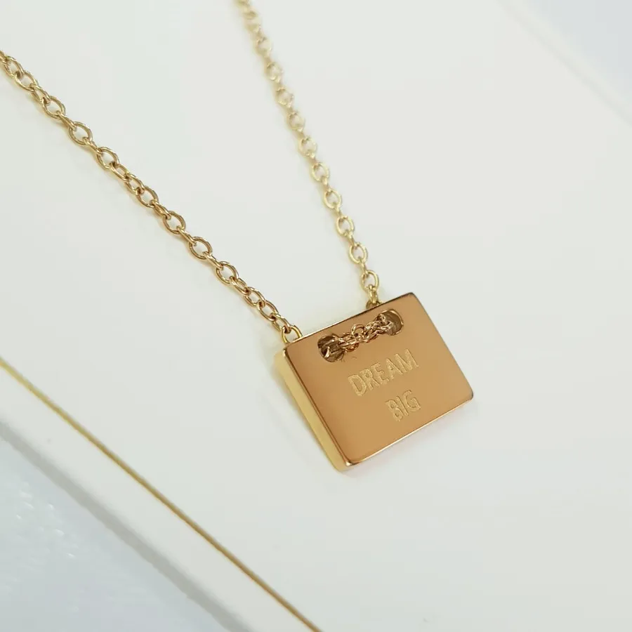 گردنبند استیل روکش طلا