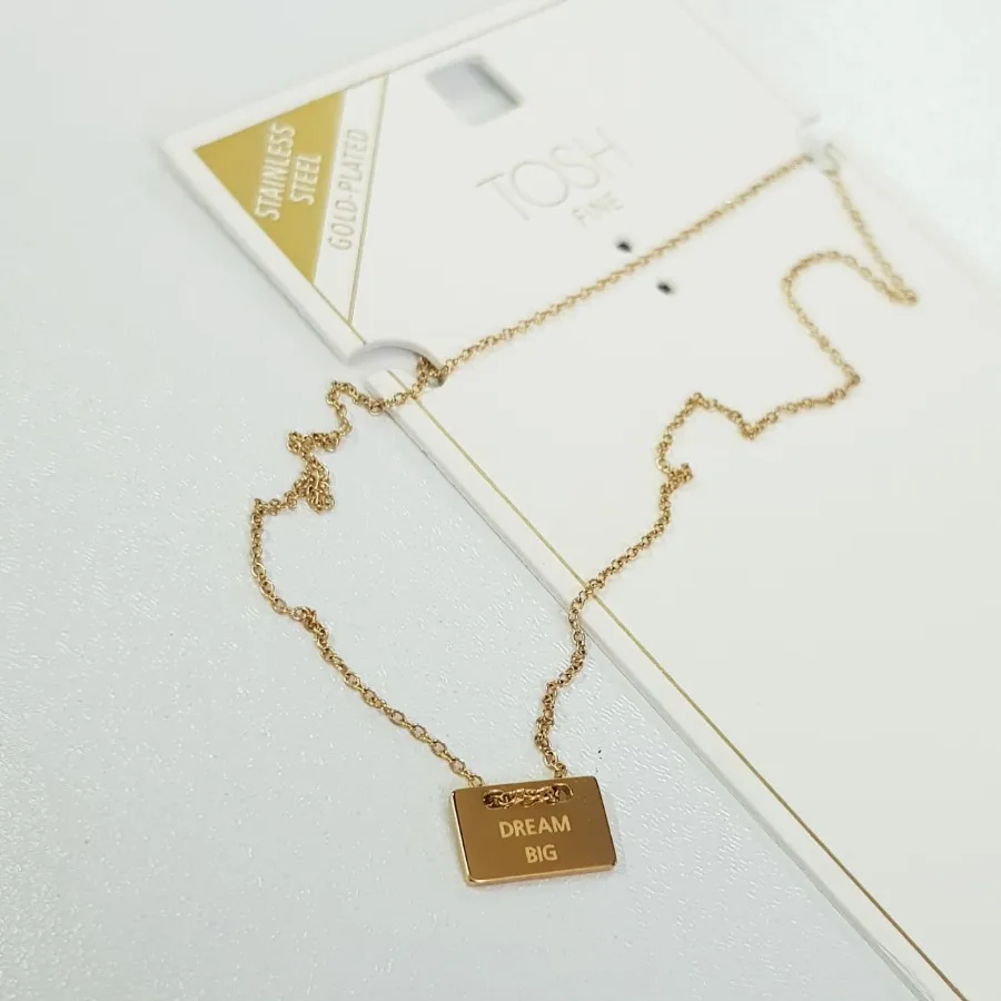 گردنبند استیل روکش طلا