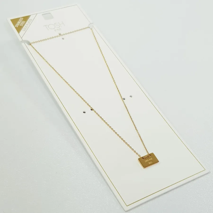 گردنبند استیل روکش طلا