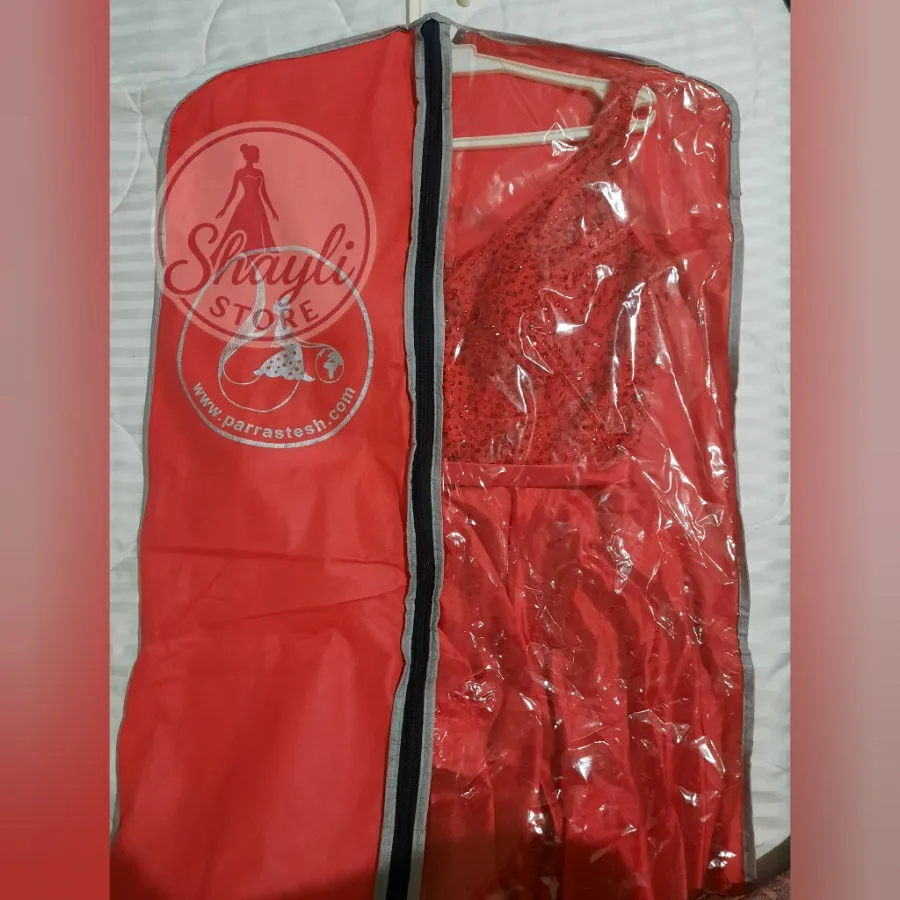 لباس مجلسی قرمز گیپور ترک