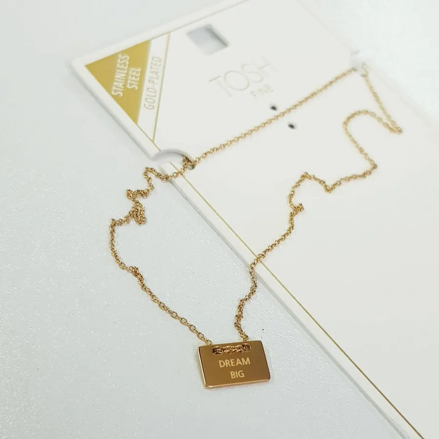 گردنبند استیل روکش طلا