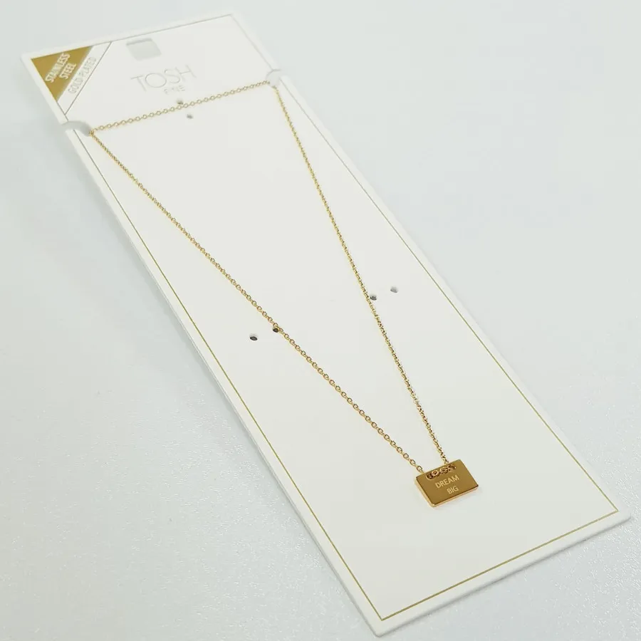 گردنبند استیل روکش طلا