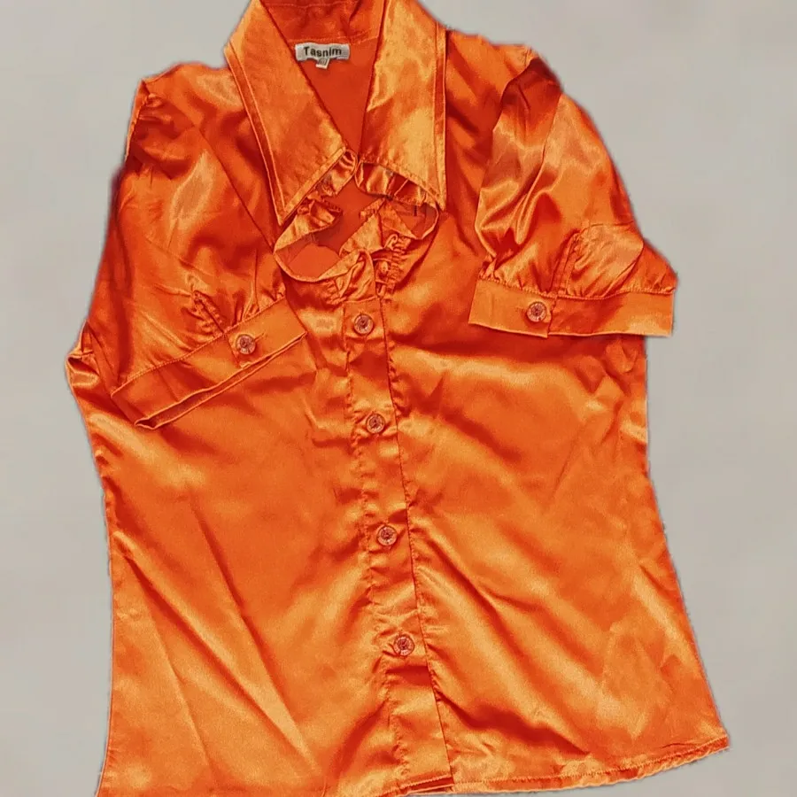 شومیز آستین کوتاه ساتن