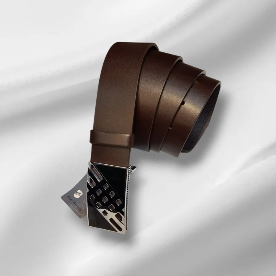 کمربند پلاکی ترک قهوه ای