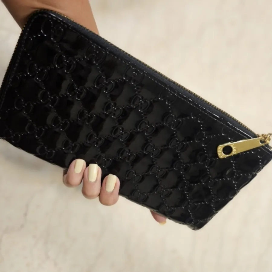 کیف پول ورنی مشکی