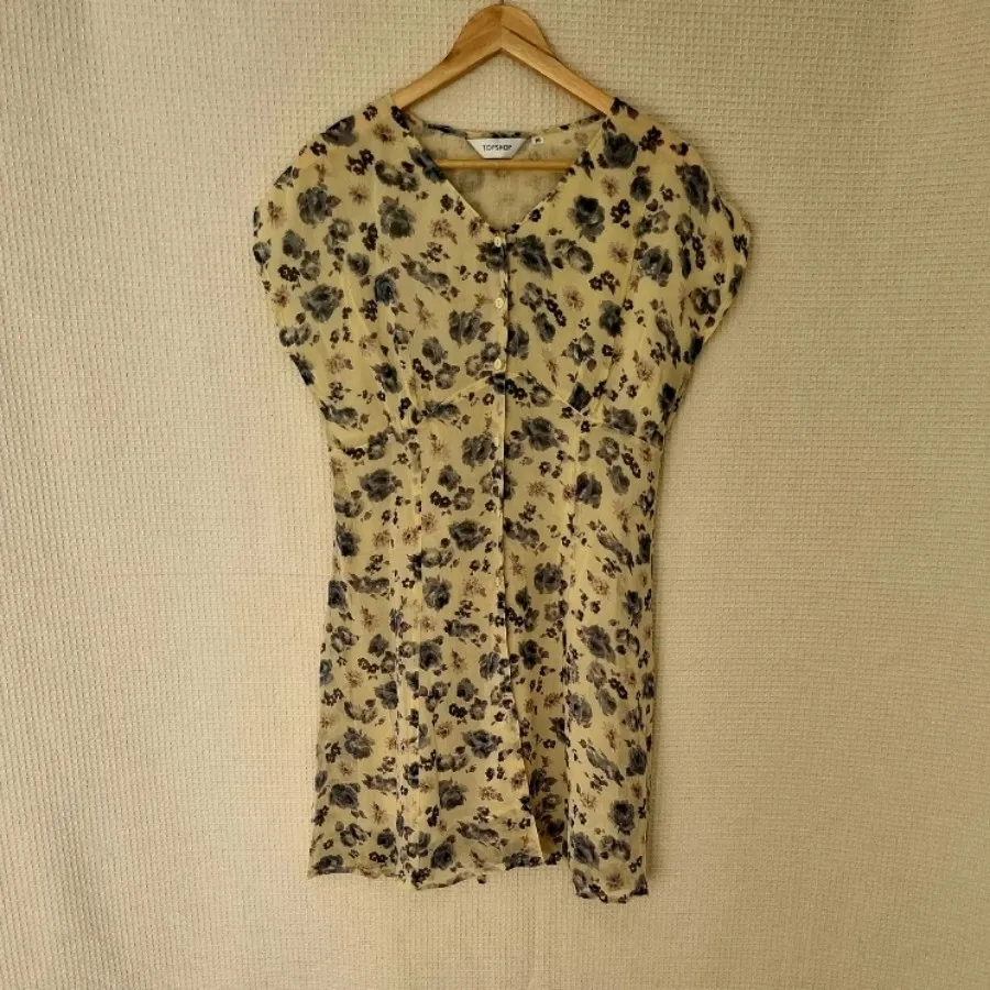 پیراهن حریر گلدار