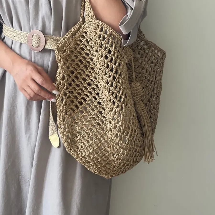 کیف رافیا مدل سوراخ سوراخ