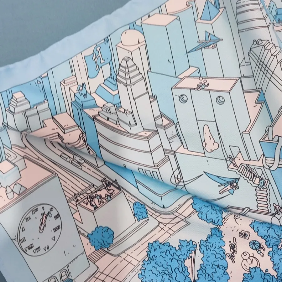 روسری ابریشم توییل کج راه