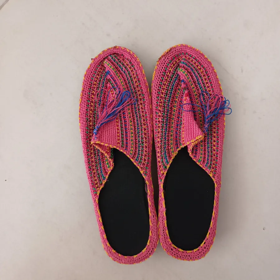 دمپایی روفرشی قلاب بافی