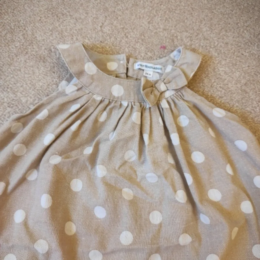 پیراهن کتان دخترانه