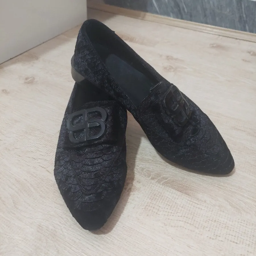 کفش کالج مخمل مشکی