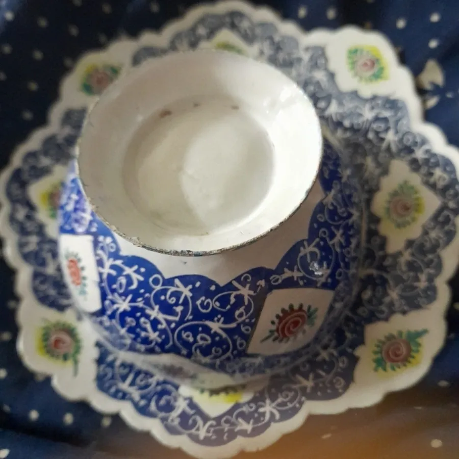 کاسه و بشقاب مینا کاری