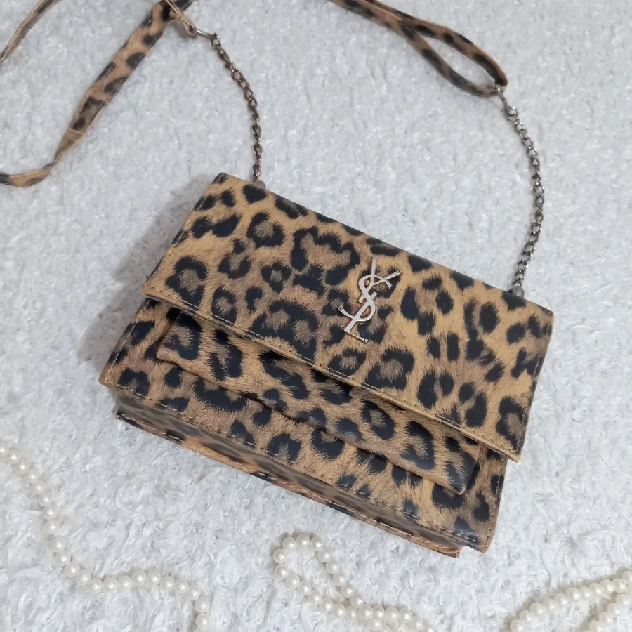 کیف شیک پلنگی چرم