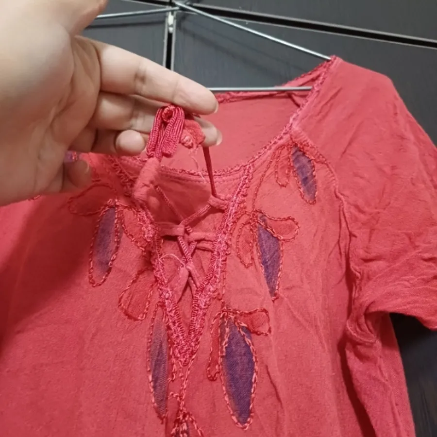 پیراهن ساحلی تمام نخ