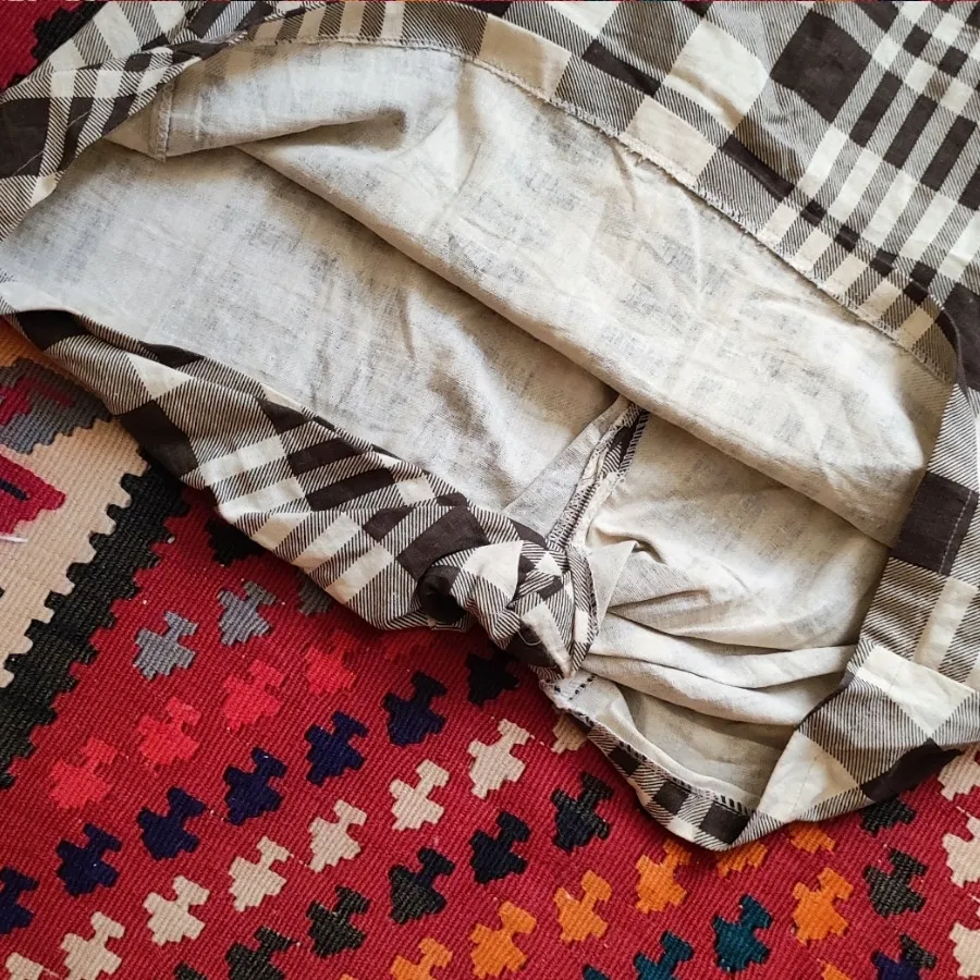 دامن لینن چارخونه مدل دار