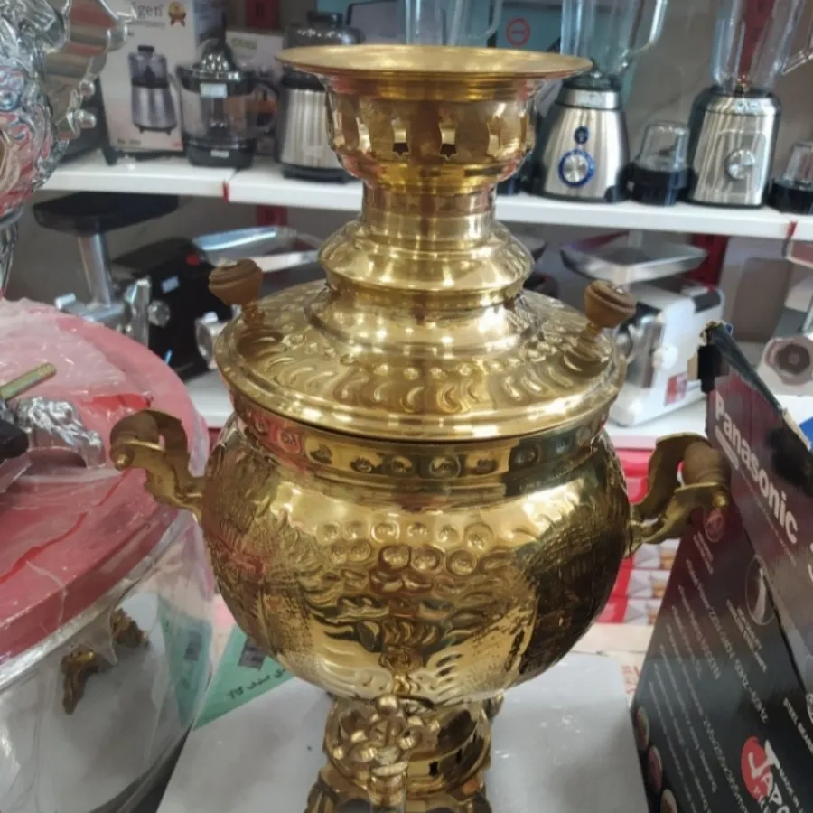 سماور ذغالی با ست 4تایی