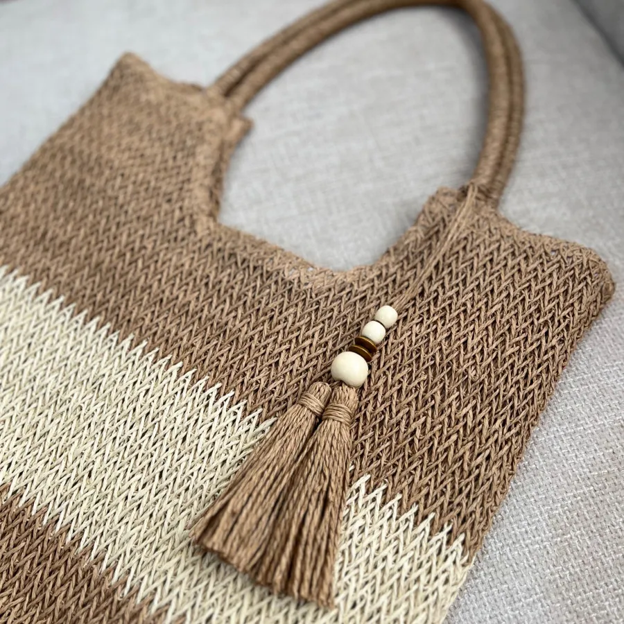 کیف وارداتی رافیا آویزدار