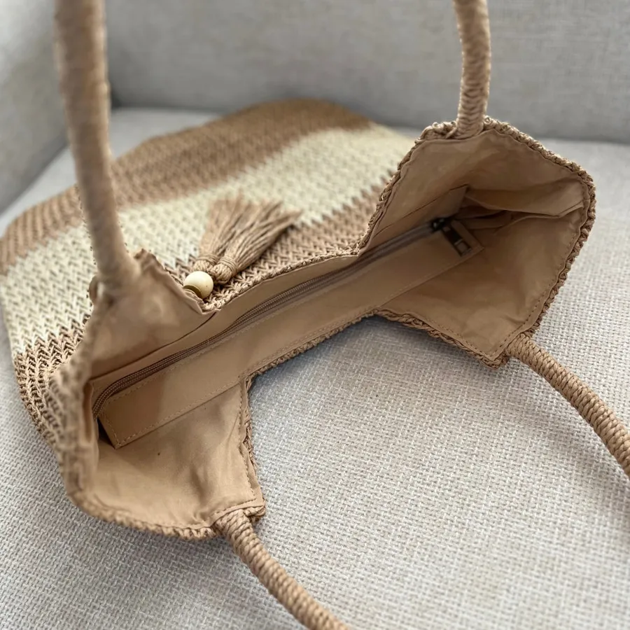 کیف وارداتی رافیا آویزدار