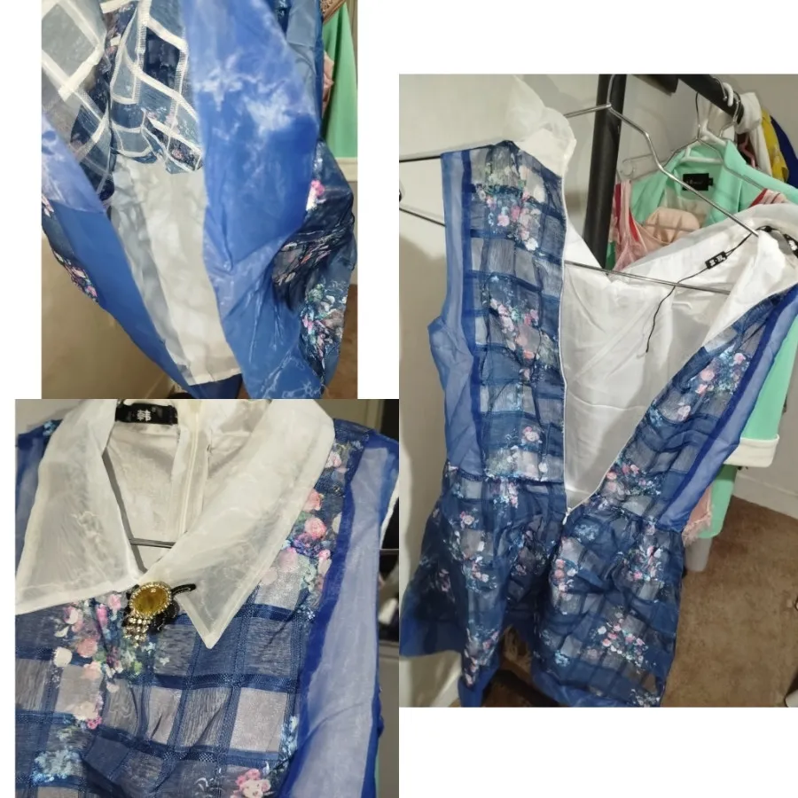 پیراهن عروسکی آبی رنگ