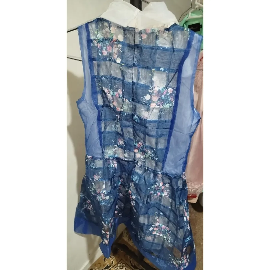 پیراهن عروسکی آبی رنگ