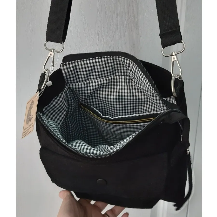 کیف دوشی مخمل کبریتی