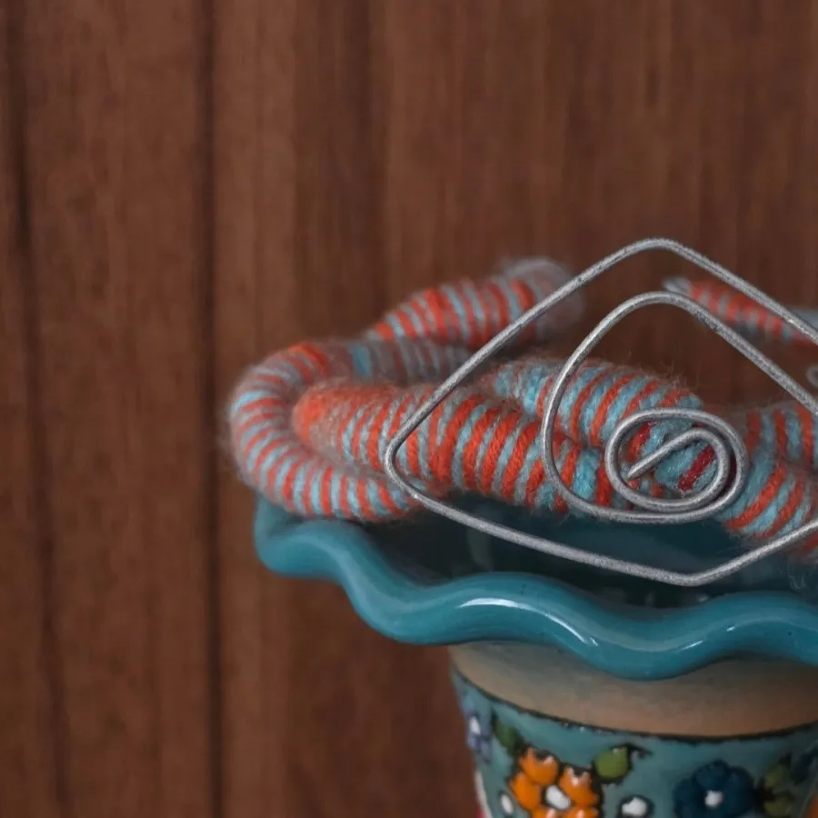 دستبند بنگل طرح چشم زمین