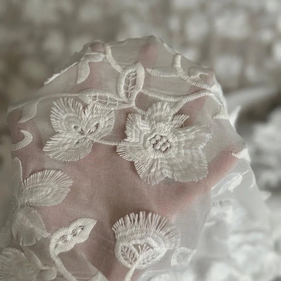 پارچه گل برجسته