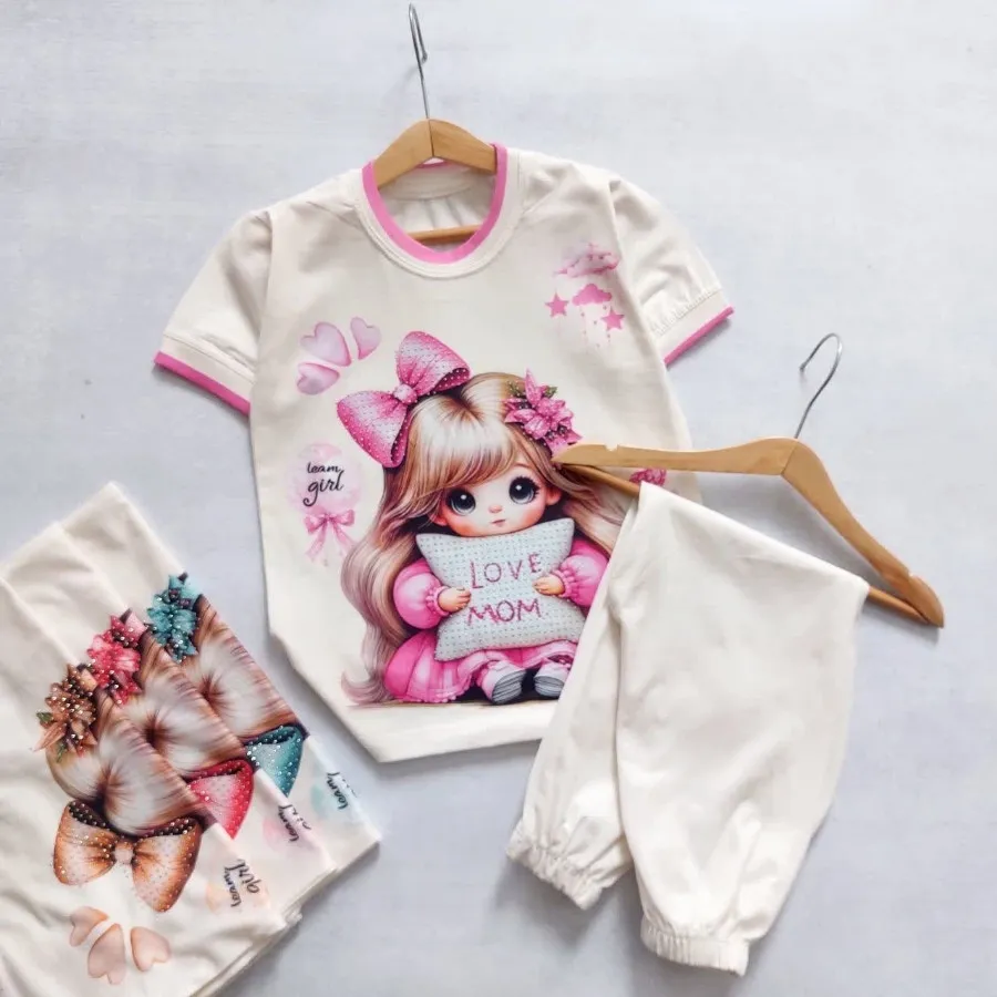 تیشرت شلوار love mom
✂️