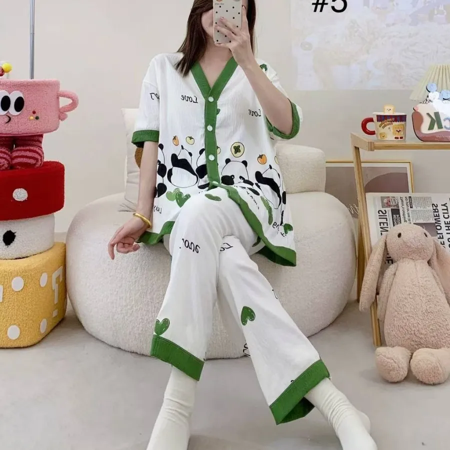 ست بلوزشلوار جنس نخ خنک