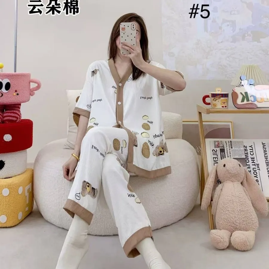 ست بلوزشلوار جنس نخ خنک