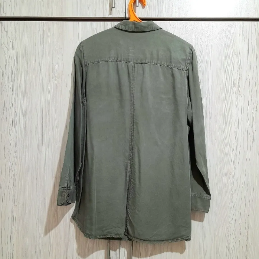 شومیز سبز زیتونی