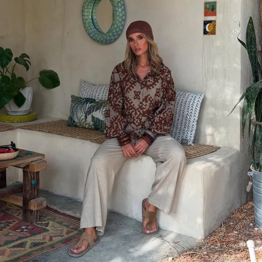 شلوار و شومیز نخی اروپایی