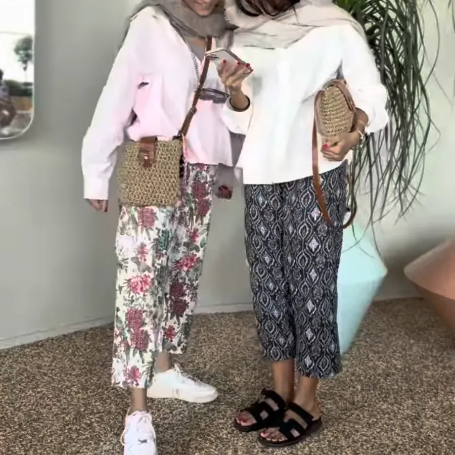 شلوار و شومیز نخی اروپایی