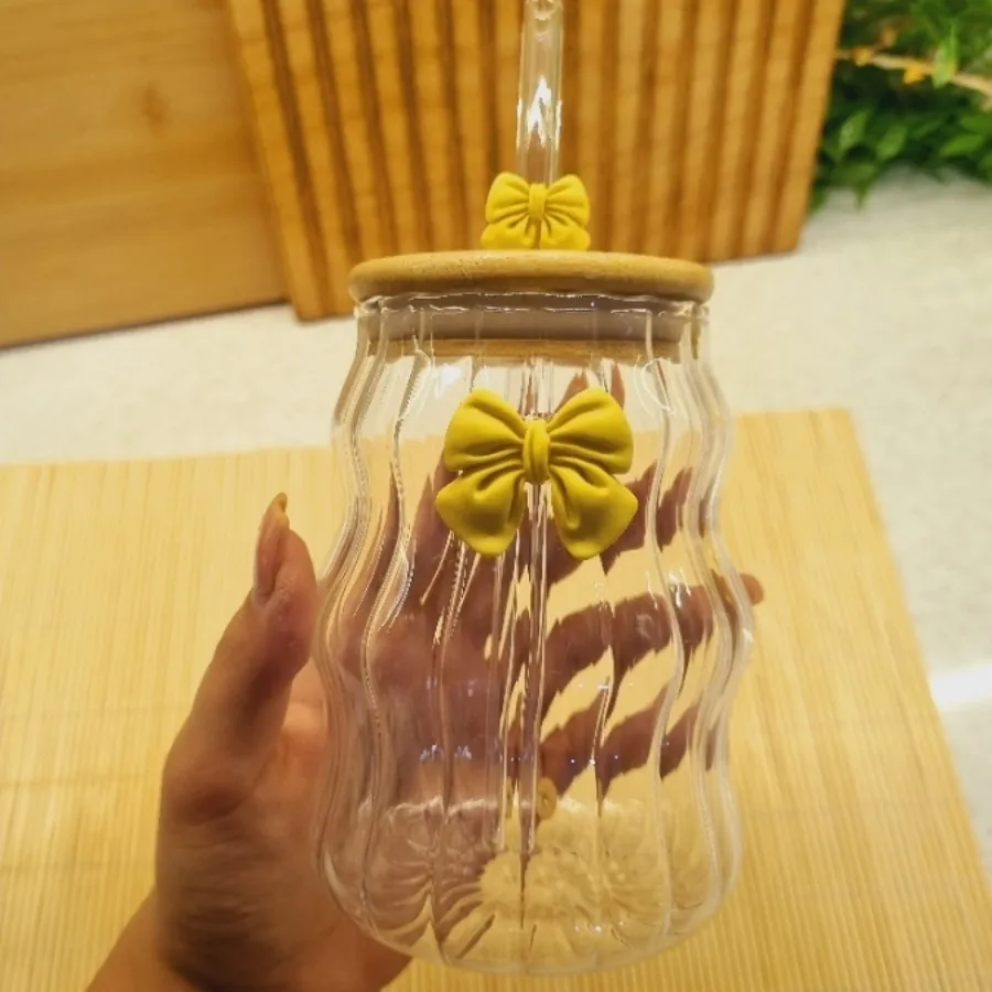 لیوان اسموتی درب بامبو