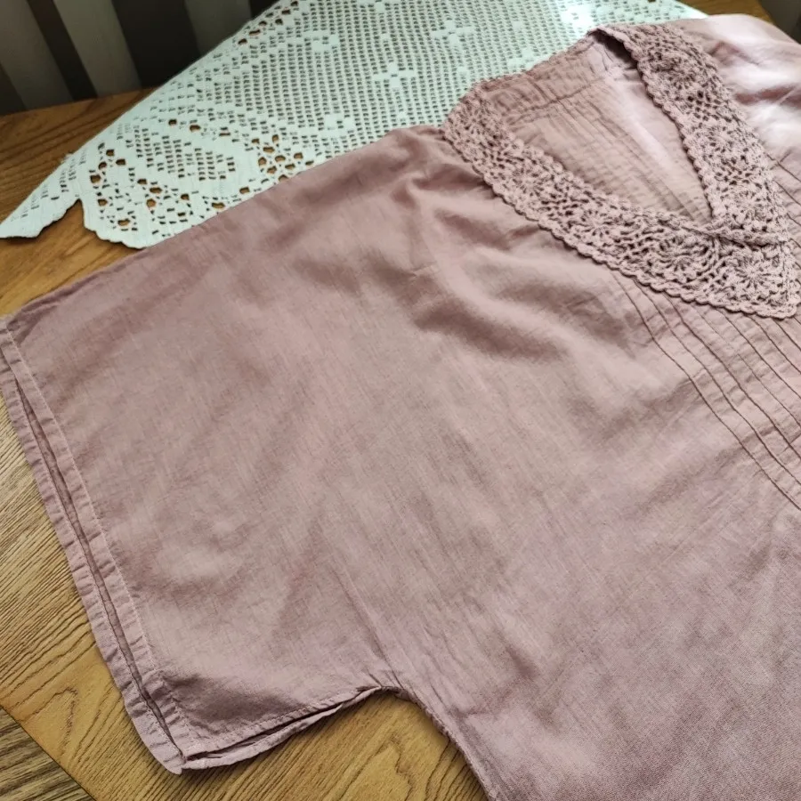 بلوز یقه قلاب بافی