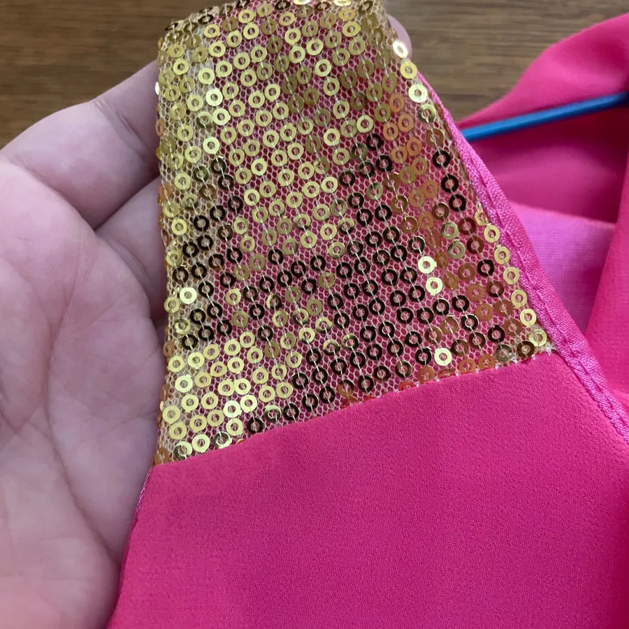 تاپ حریر پولکی صورتی