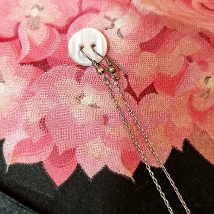 گوشواره زنجیری طرح بخیه