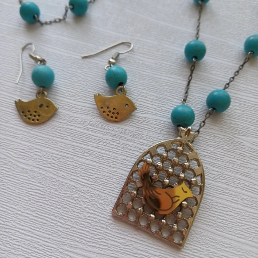 ست گردنبند مرغ آمین