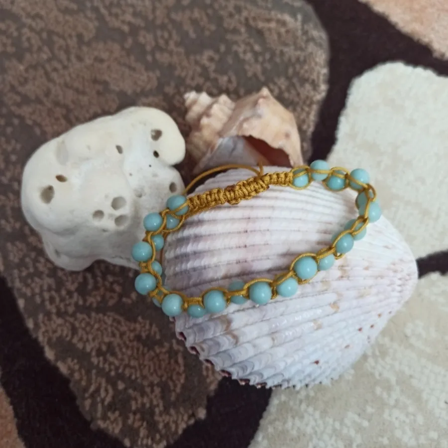 دستبند بافت و سنگ