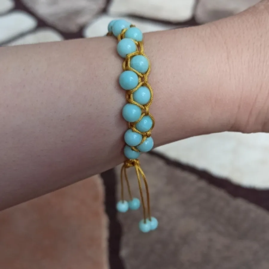 دستبند بافت و سنگ